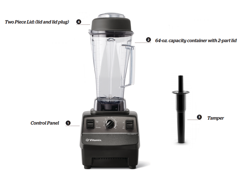 Cấu tạo của máy xay sinh tố Vitamix Prep 3