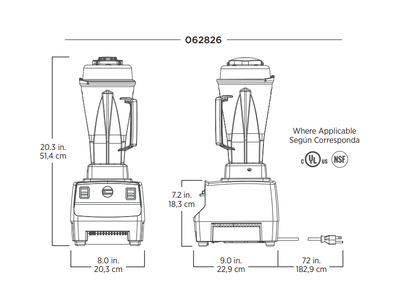 Thông số cơ bản của máy xay sinh tố Vitamix Prep 3